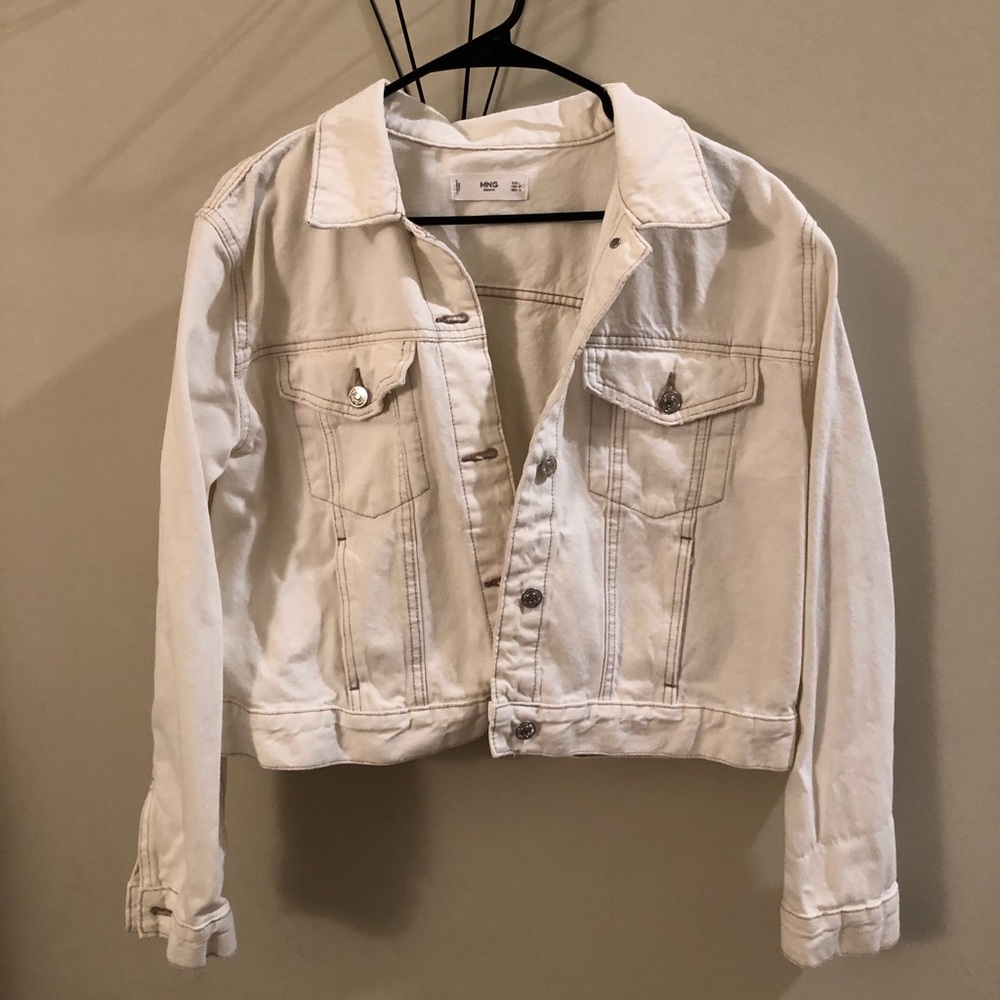 White short jean jacket
